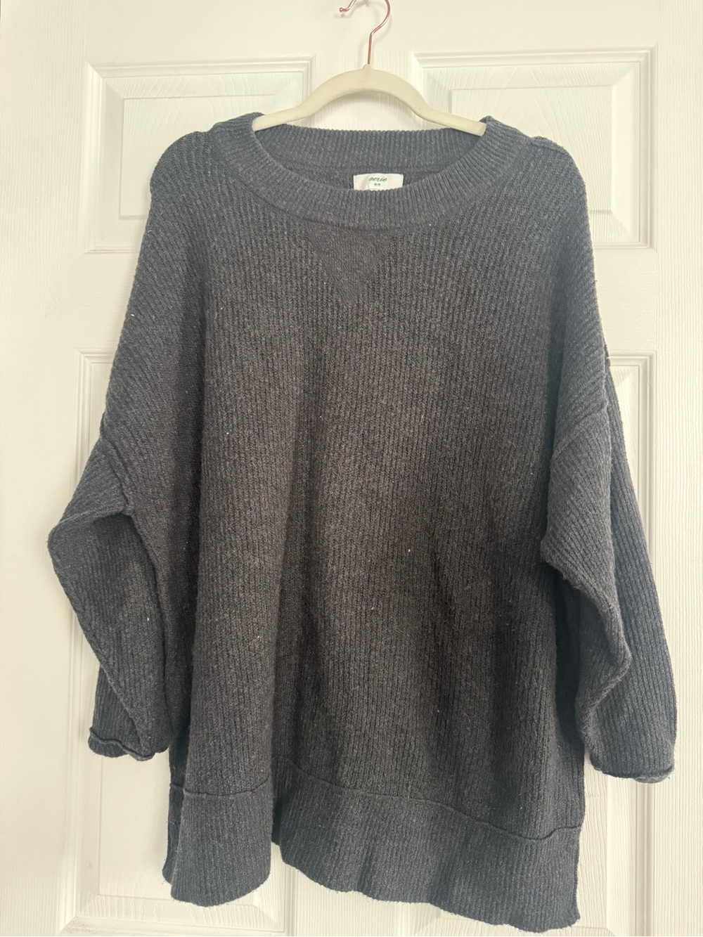 Aerie Charcoal Gray Women's Ribbed Pullover Sweater